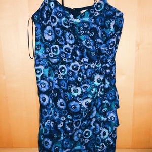 LC Lauren Conrad Blue Floral Dress